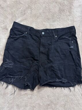 Old Navy Black High-Rise Slouchy Straight Pants